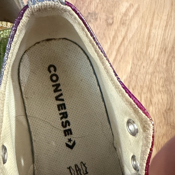 Converse Glittery Rainbow Sneakers & Sparkle Sandals Size 7 Set - Picture 4 of 14